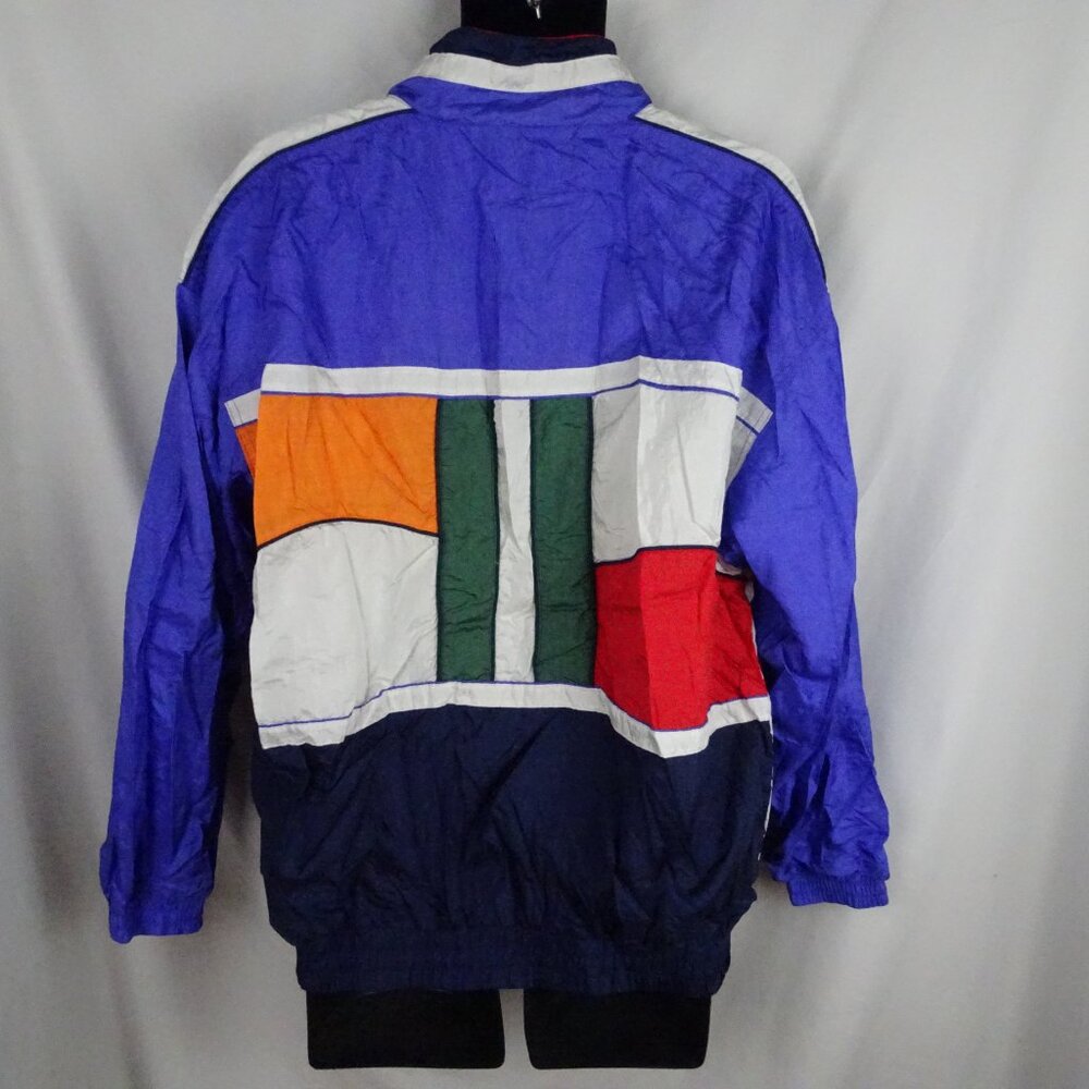 Vintage 90s MacGregor Colorful Full Zip Jacket with Pockets Size L - Picture 2 of 8